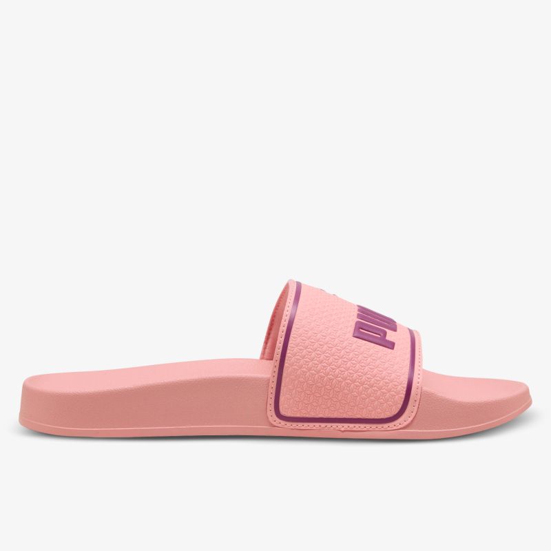 seitlich ansicht rosa sportliche komfortable leichte rutschfeste pantoletten mit gummisohle