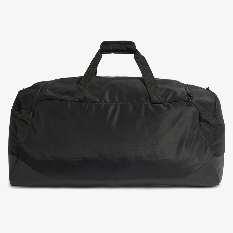 Schwarze geräumige Reisetasche aus robustem Material mit Tragegriff für vielseitigen Einsatz
