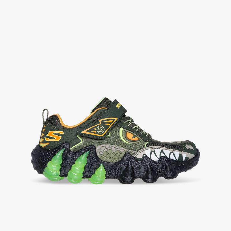 Sportlicher Schuh mit grün-schwarzer, dynamischer Sohle, robustem Material und komfortablem Sitz für aktive Nutzung