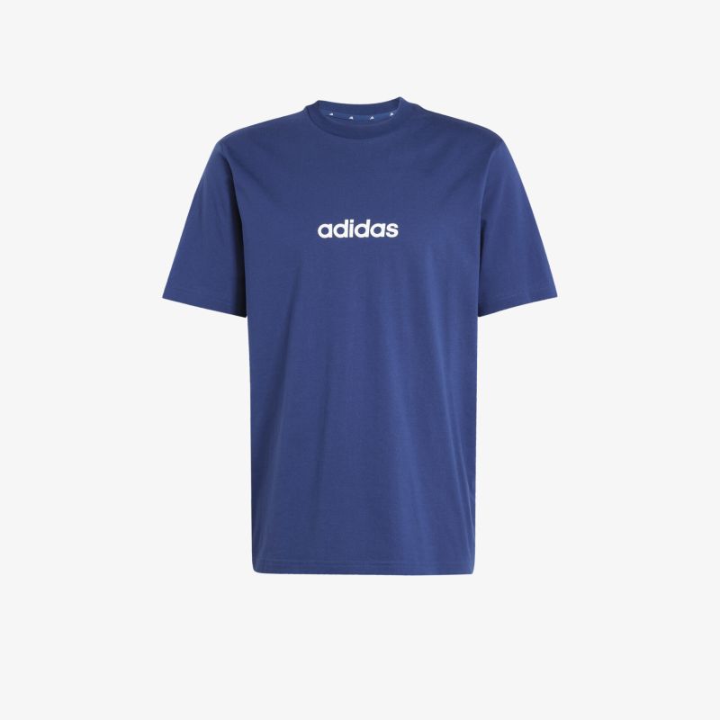 Blaues, klassisches adidas T-Shirt mit kurzem Arm und komfortablem, atmungsaktivem Material