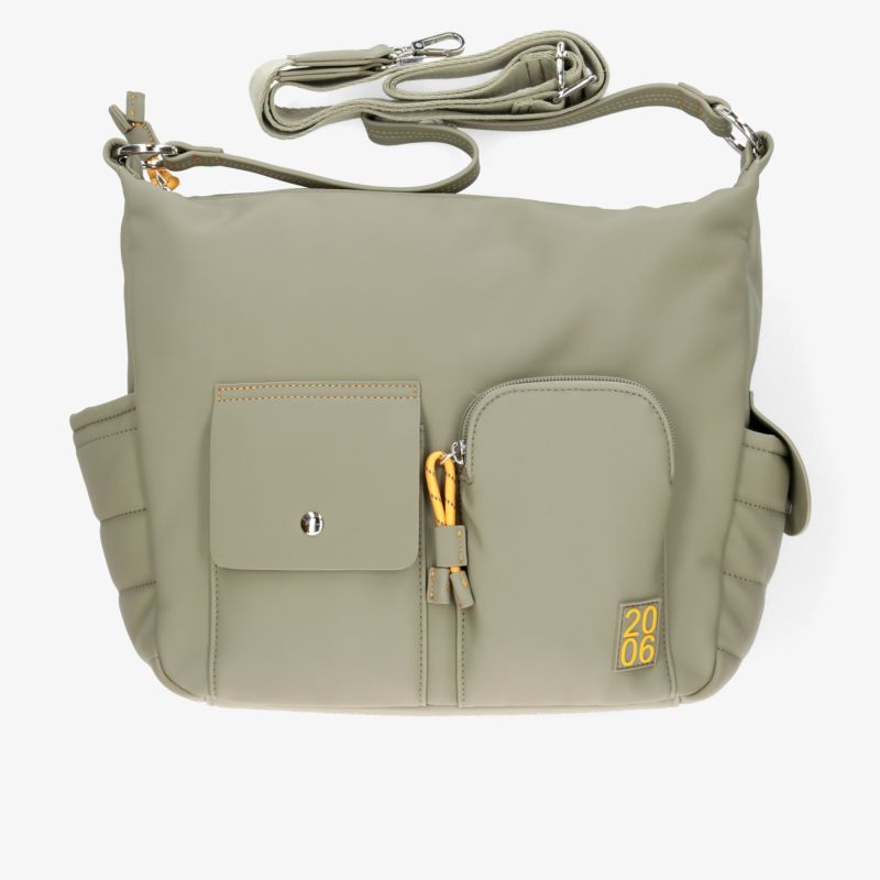 Elegante Umhängetasche mit mehreren Fächern und verstellbarem Riemen für praktischen Stil.