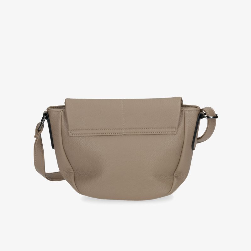 Beige Umhängetasche mit kompakter Form und verstellbarem Riemen, modernes und schlichtes Design, vielseitig einsetzbar