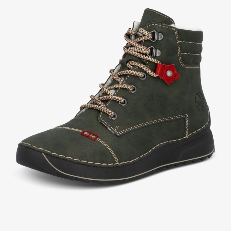 Bequemer robuster Schuh aus weichem Nubukleder mit stabiler Schnürung und rutschfester Laufsohle