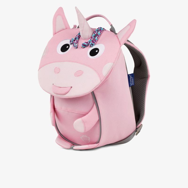 Kindgerechter rosa Einhorn-Rucksack mit weichem Material und großem Reißverschluss für bequemen Transport