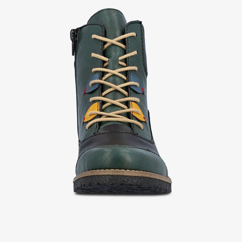 Robuster Schuh mit modischem Design, bequemer Schnürung und rutschfester Sohle, hoher Schaft für optimalen Halt