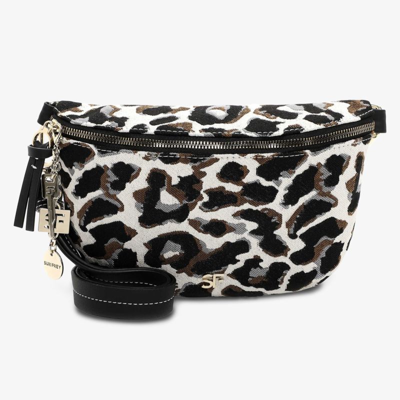 Elegante Bauchtasche mit trendigem Leopardenmuster und praktischen Reißverschluss-Details, verstellbarer Trageriemen