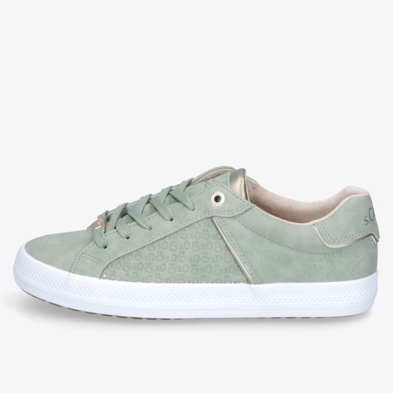 Moderner grüner Sneaker mit weißer Sohle, bequemer Schnitt und sportlichem Design für den Alltag