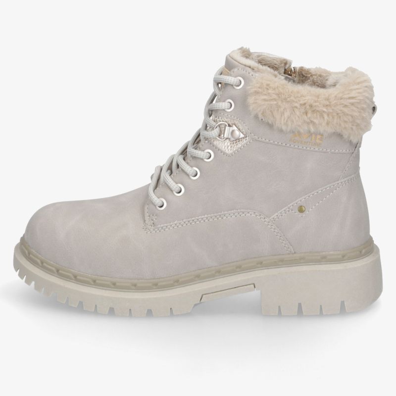 Robuster Winterstiefel mit weichem, warmem Fellkragen und seitlichem Reißverschluss für bequemen Einstieg