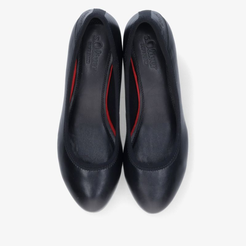 Elegante schwarze Ballerina Schuhe mit weichem Material und bequemer Passform, perfekt für Alltag und Büro