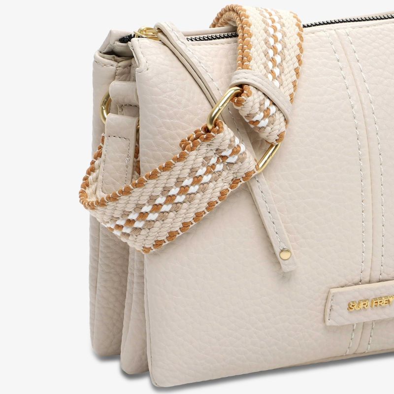 Elegante Kunstleder-Handtasche mit abnehmbaren Riemen und goldenen Akzenten