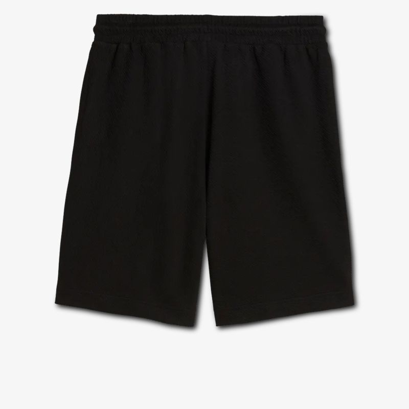 Schwarze Shorts mit elastischem Bund und lockerer Passform ideal für Freizeit und Komfort