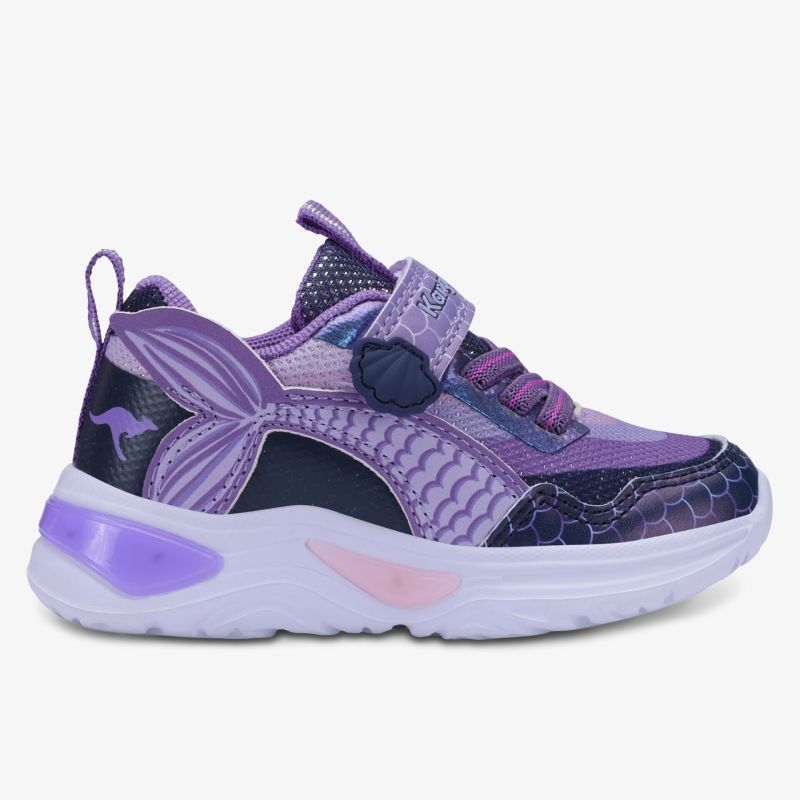 Sportlicher lila Sneaker mit gepolsterter Sohle und atmungsaktivem Mesh-Material für hohen Tragekomfort