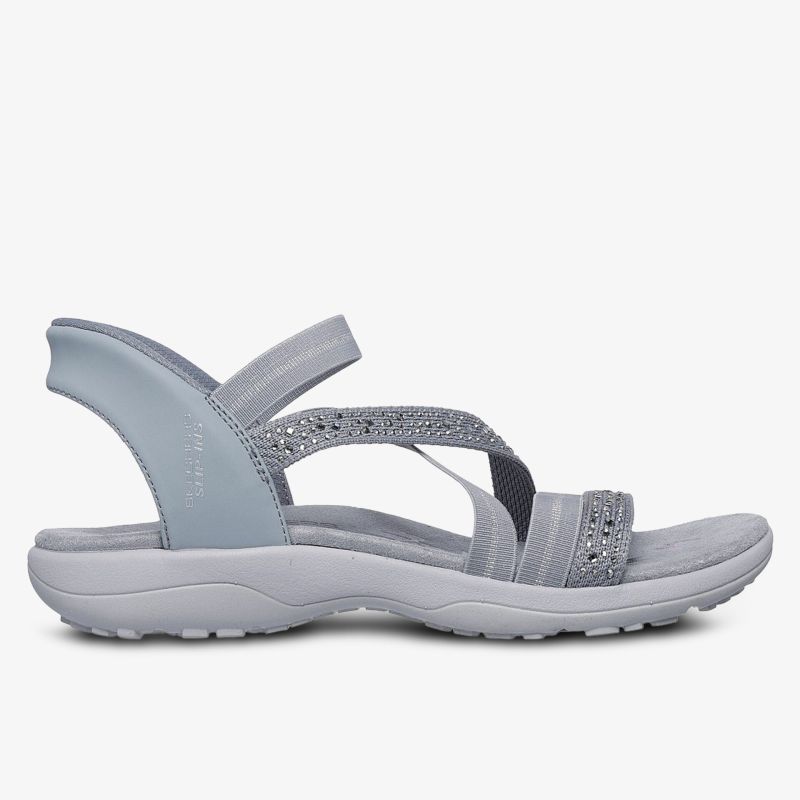 Bequeme graue Sandale mit rutschfester Sohle und modernem Design