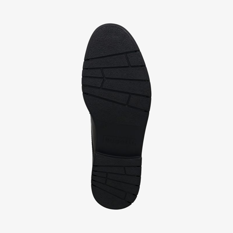 Strapazierfähige schwarze Schuhsohle mit rutschfester Struktur für optimalen Halt und Langlebigkeit