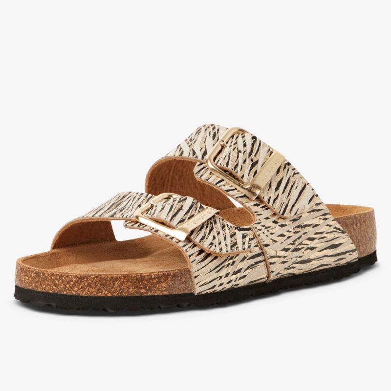 Bequeme Sandale mit verstellbaren Schnallen und ergonomischem Korkfußbett für optimalen Halt