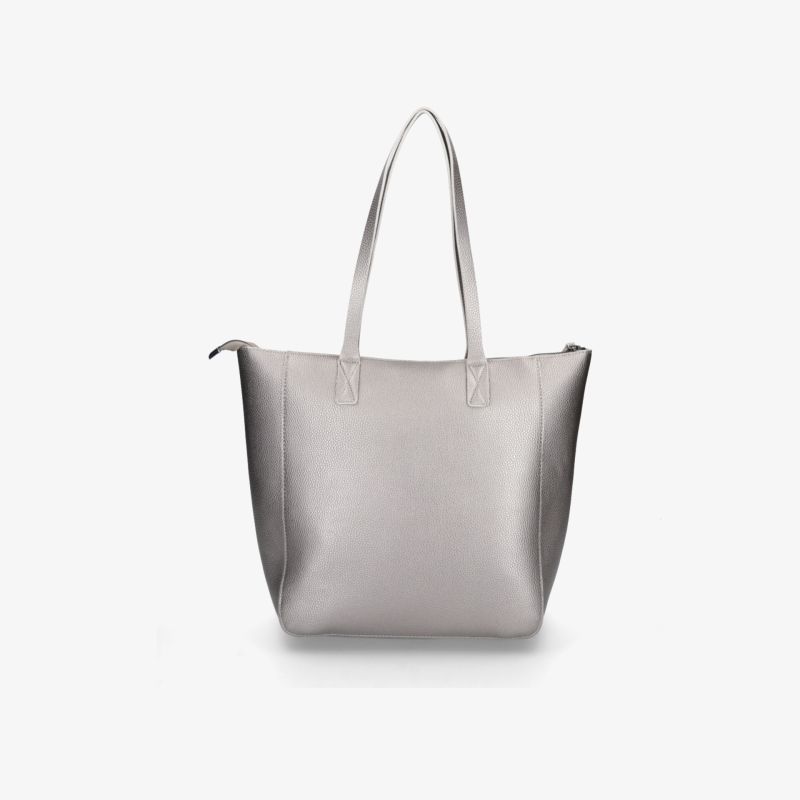 Elegante graue Shoppertasche aus hochwertigem Material, geräumig und perfekt für den Alltag geeignet