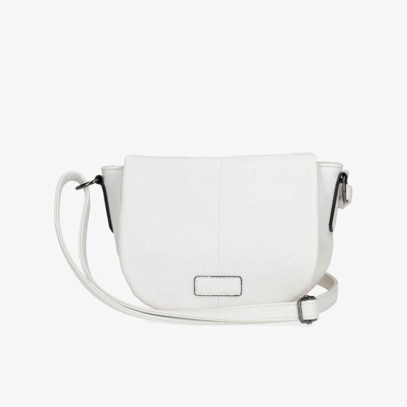 Weiße Handtasche im minimalistischen Stil mit verstellbarem Schulterriemen und kompakter, eleganter Form