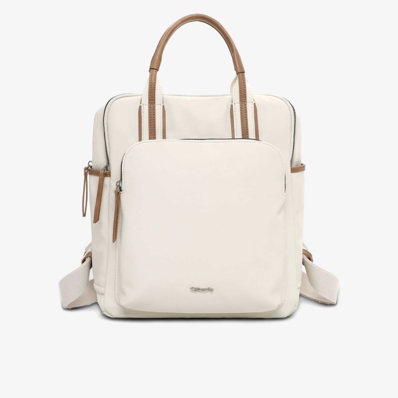 Elegante beige Tasche mit praktischen Fächern und stabilen Tragegriffen, ideal für den Alltag und flexible Nutzung