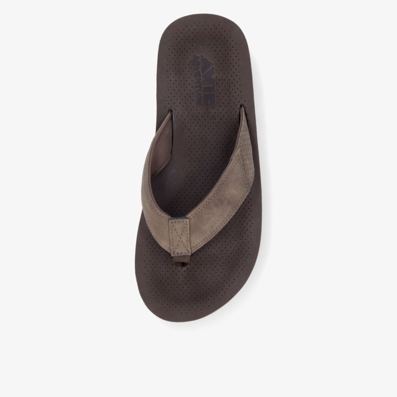 Brauner Flip-Flop mit bequemer sohle und weichem, flexiblem Material für angenehmen Tragekomfort