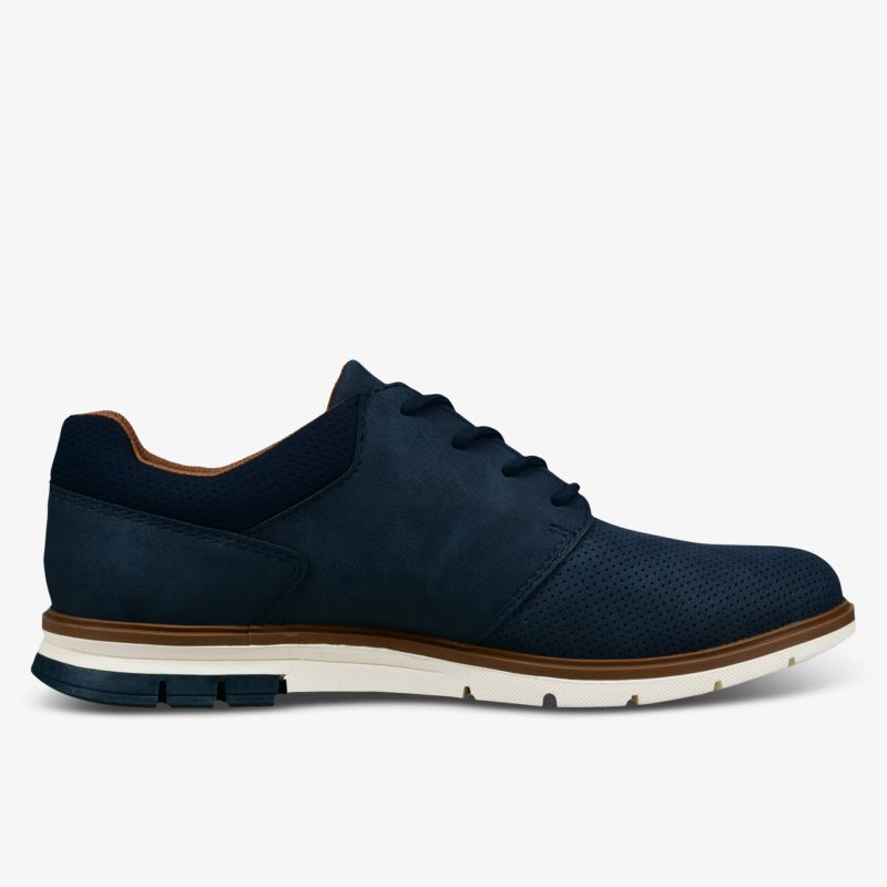 Moderner blauer Schuh mit komfortabler Sohle und elegantem Design