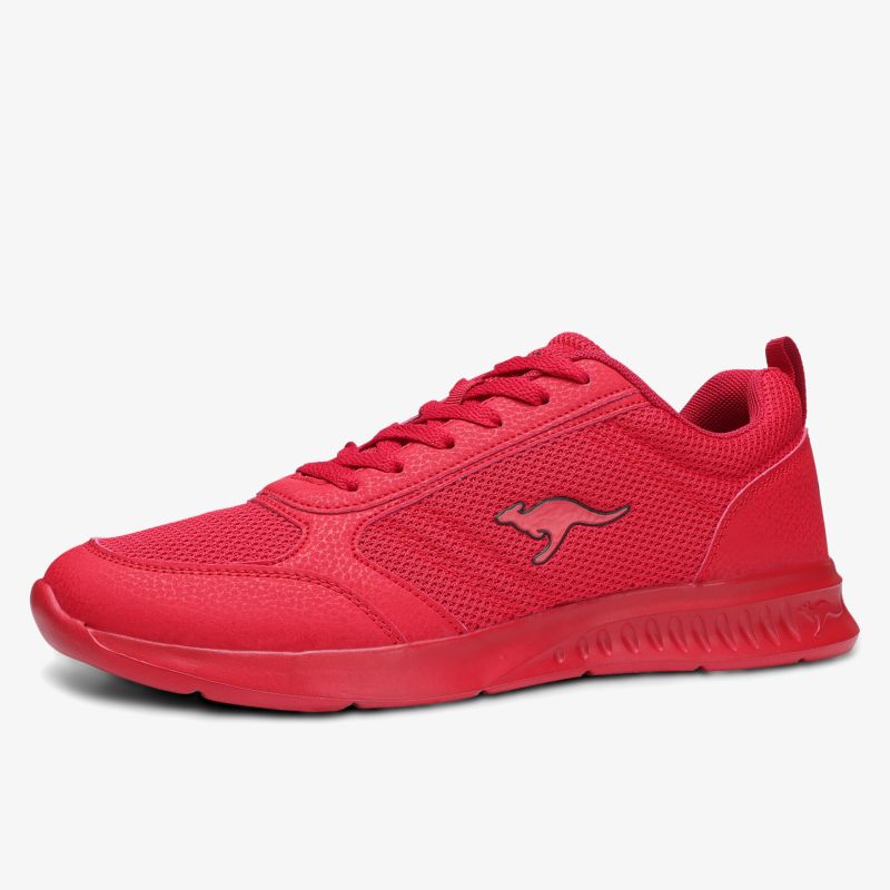 Leichter roter Sneaker mit atmungsaktivem Obermaterial und flexibler Sohle für hohen Tragekomfort