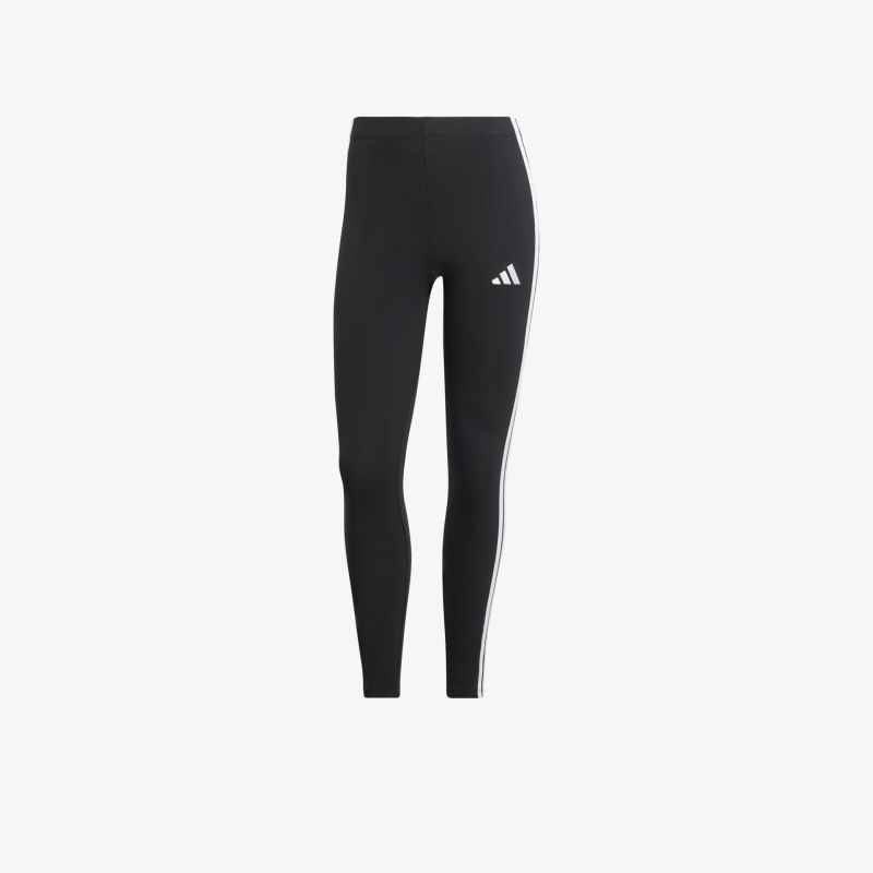 Schwarze enge Sportleggings mit hohem Komfort und flexiblem Material, vorne komplett sichtbar