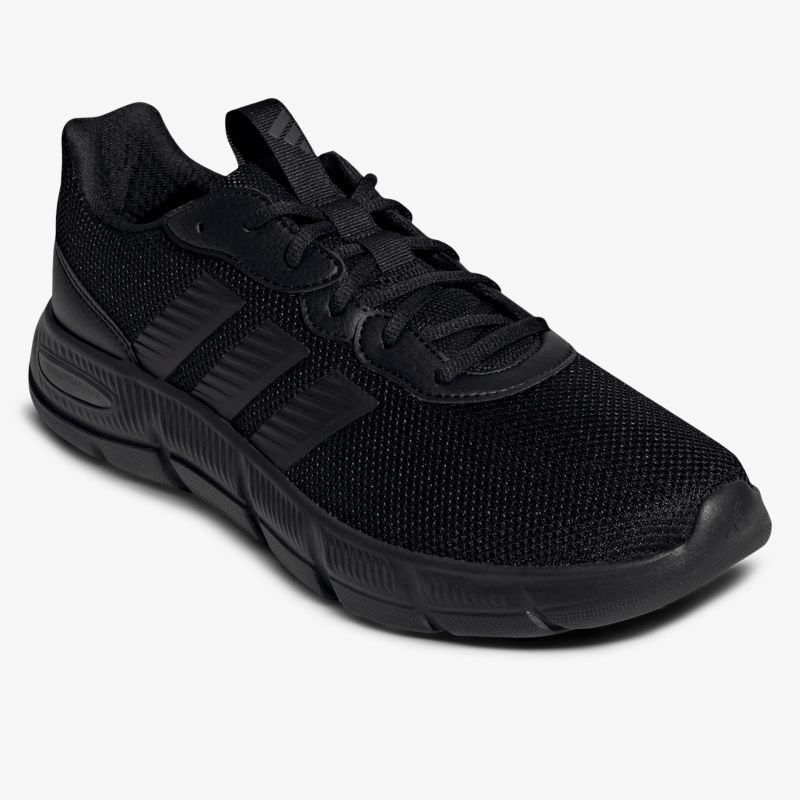 Leichter, atmungsaktiver schwarzer Sportschuh mit flexiblem Profil und bequemer Passform