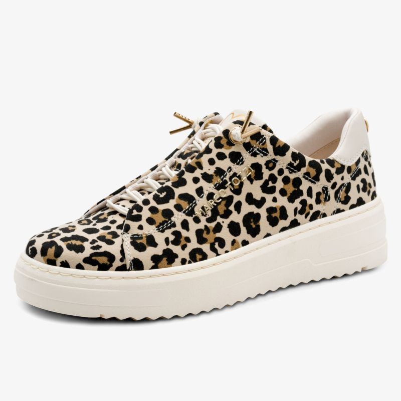 Bequemer Sneaker mit gepolsterter Innensohle und modischem Leopardenmuster für stilvollen Tragekomfort