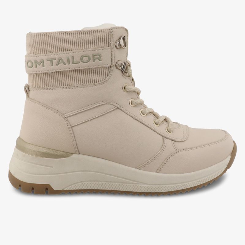 Knöchelhoher, beige Schuh mit gepolsterter Sohle und modernem Design, perfekt für Alltag und Komfort