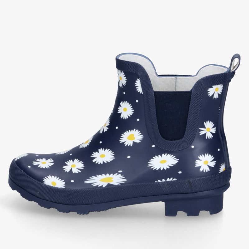 Wasserdichte, knöchelhohe Stiefel mit rutschfester Sohle und modischem Gänseblumenmuster, bequem und strapazierfähig
