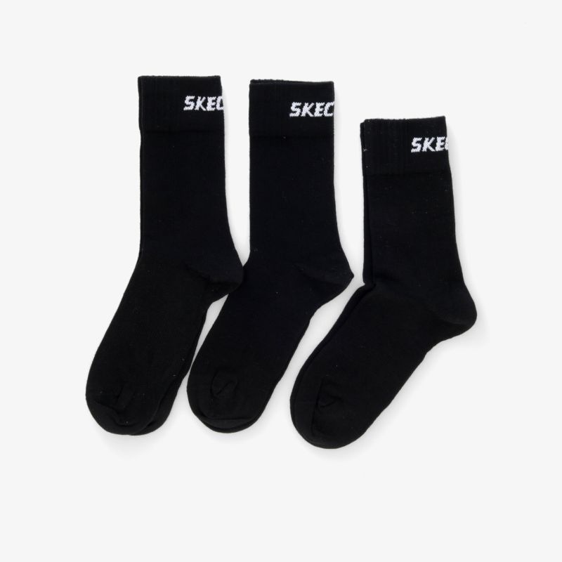 Set aus drei schwarzen Socken mit elastischem Bund für hohen Tragekomfort und vielseitige Nutzung