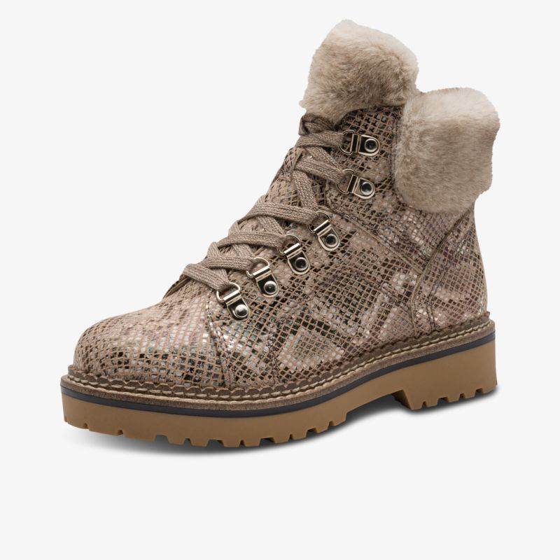 Modischer Winterstiefel mit warmem Fellfutter und stabiler Profilsohle für sicheren Halt und Komfort