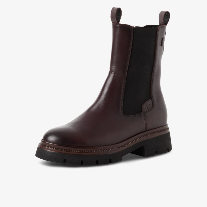 Eleganter brauner Chelsea Boot aus Leder mit elastischem Einsatz und robuster rutschfester Sohle