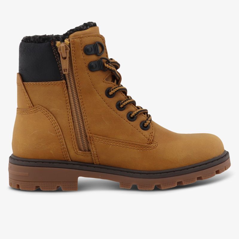 Warm gefütterter robuster Schuh mit seitlichem Reißverschluss und rutschfester Sohle für sicheren Halt