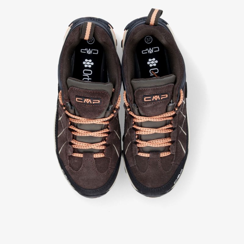 Bequeme und robuste Outdoor-Schuhe mit rutschfester Sohle und attraktiven Details in Braun und Orange