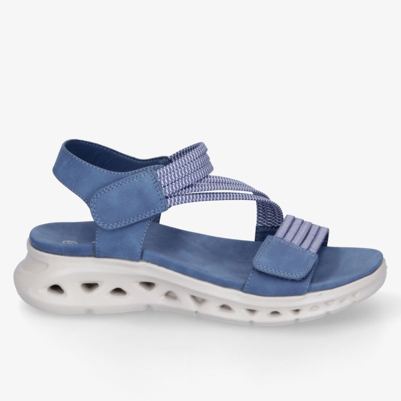 Leichte blaue Sportsandale mit verstellbaren Riemen und gepolsterter Sohle für optimalen Komfort