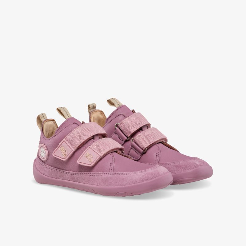 Rosa Sneaker mit Klettverschluss, bequem, flexibel, leichter Schuh mit rutschfester Sohle, modisch und sportlich