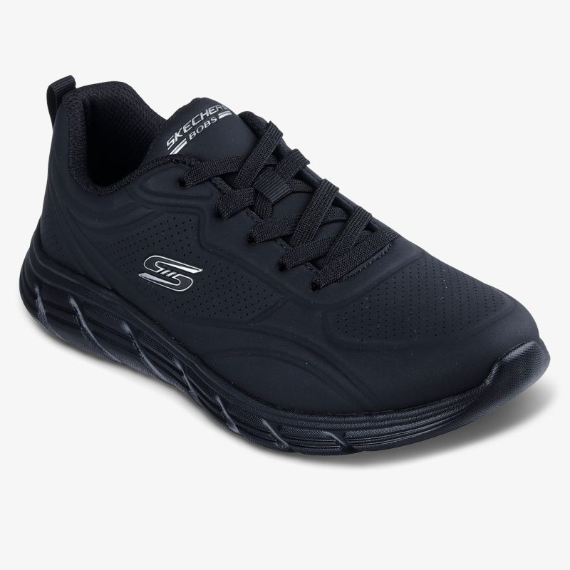 Schwarzer leichter Sneaker mit schnürung und rutschfester Sohle, sportlich und bequem für Alltag