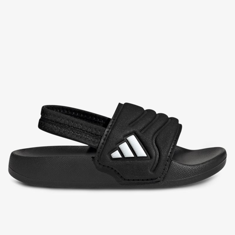 Bequeme schwarze Sandale mit verstellbarem Riemen und rutschfester Sohle, ideal für Komfort und Alltag