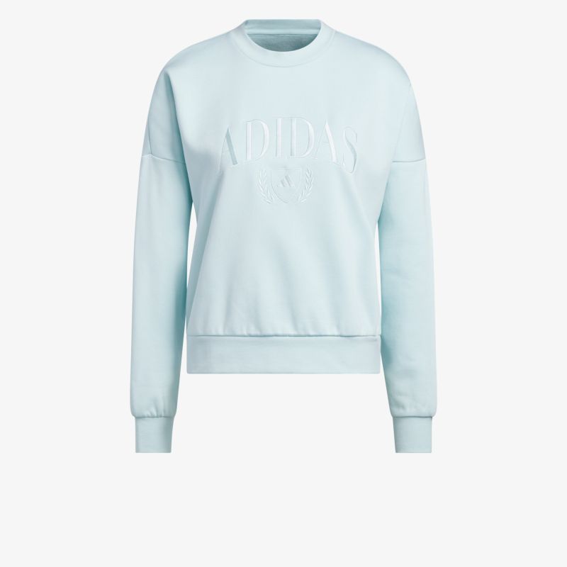 Hellblauer Pullover mit Rundhalsausschnitt, weicher Stoff und bequemer Schnitt für den Alltag