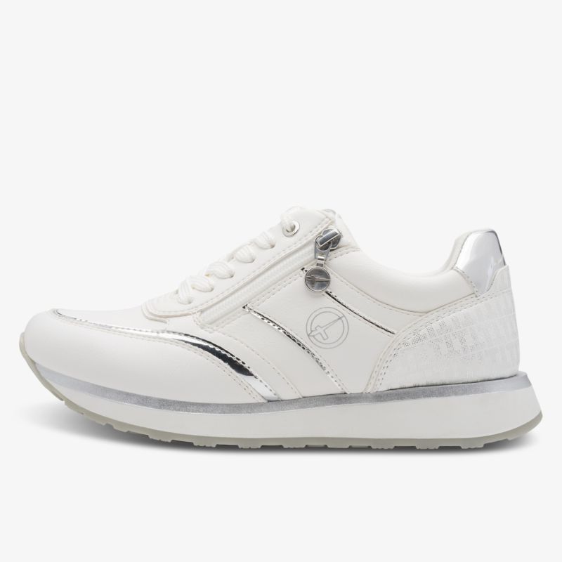 Moderner weißer Sneaker mit sportlichem Design, bequem und leicht für vielseitigen Einsatz
