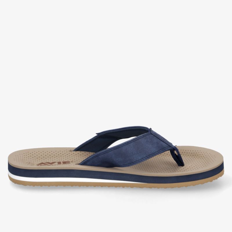 Leichter bequemer Flipflop in Marineblau mit flexiblem Zehensteg und rutschfester Sohle für hohen Tragekomfort