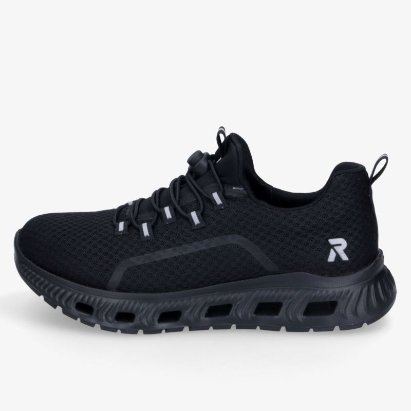 Bequemer schwarzer Sportschuh mit atmungsaktivem Material und modernem Design für optimalen Tragekomfort.