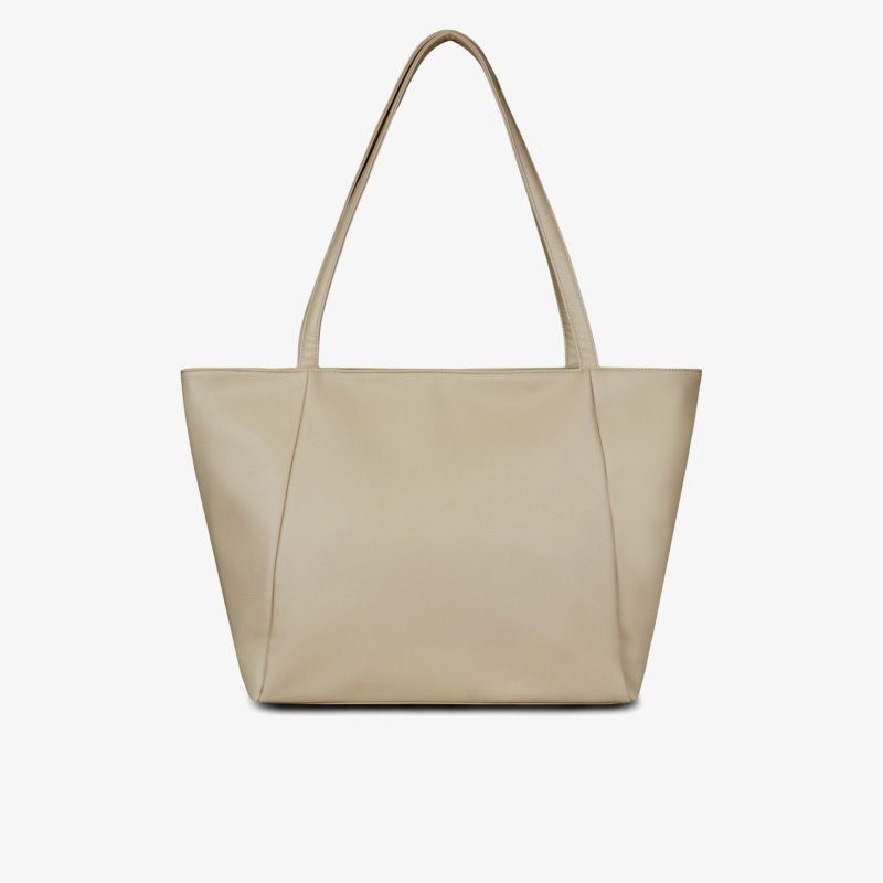 Beige Tasche elegant, geräumig mit hochwertigem Material, vielseitig einsetzbar und modisch
