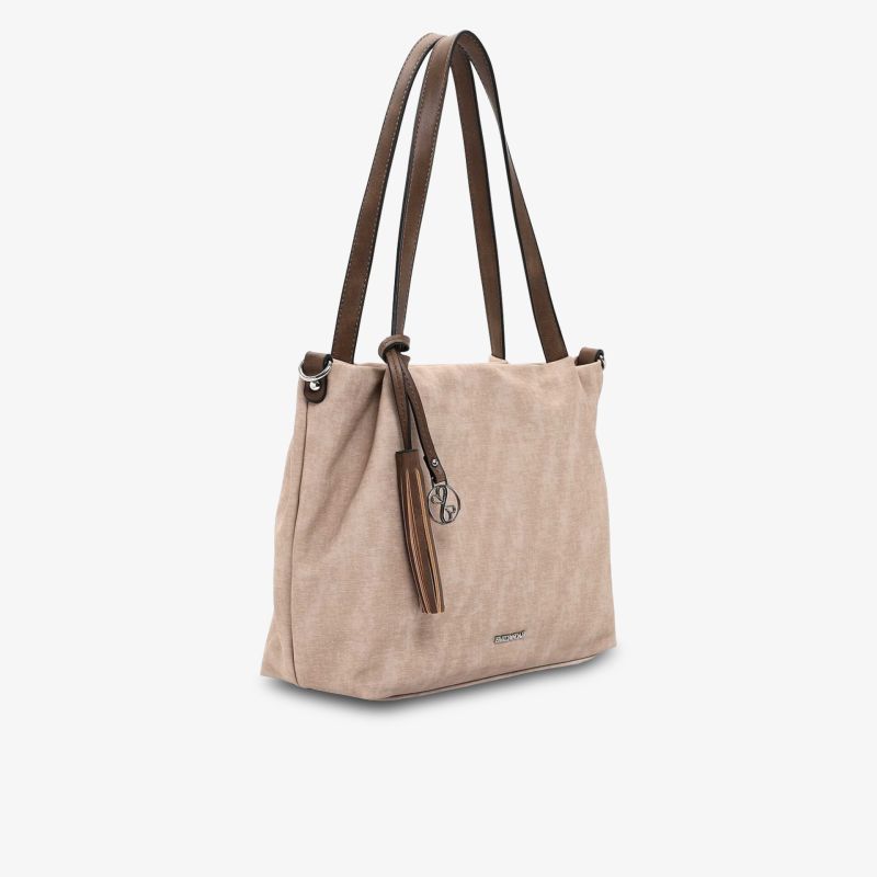 Große Tasche aus weichem Material mit modischem Design und langlebigen Henkeln, geräumig und vielseitig nutzbar
