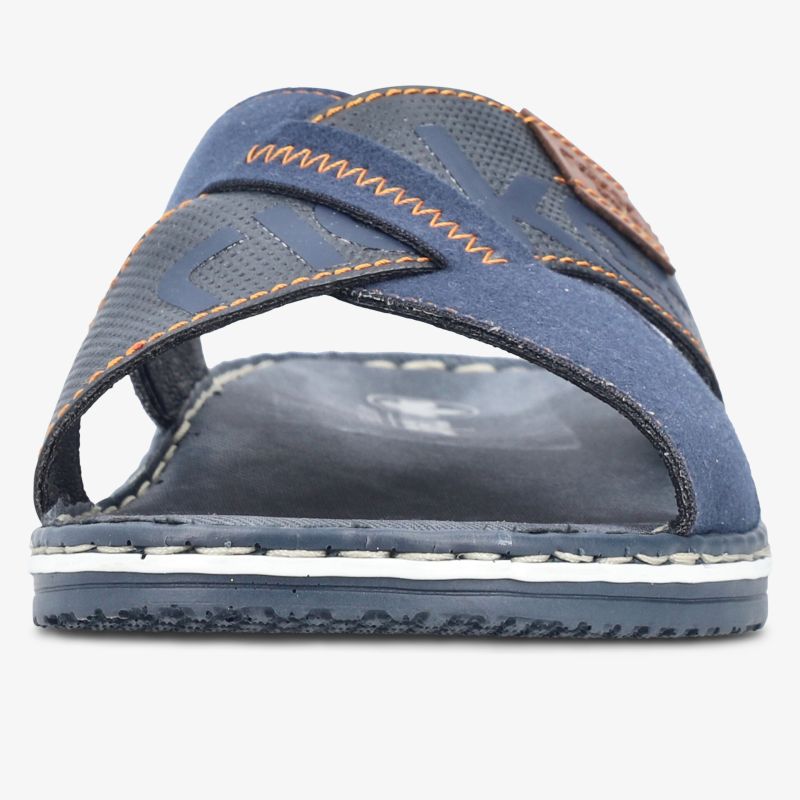 Komfortable blaue Sandale mit weichem Material und rutschfester Sohle, ideale Passform für Alltag und Freizeit