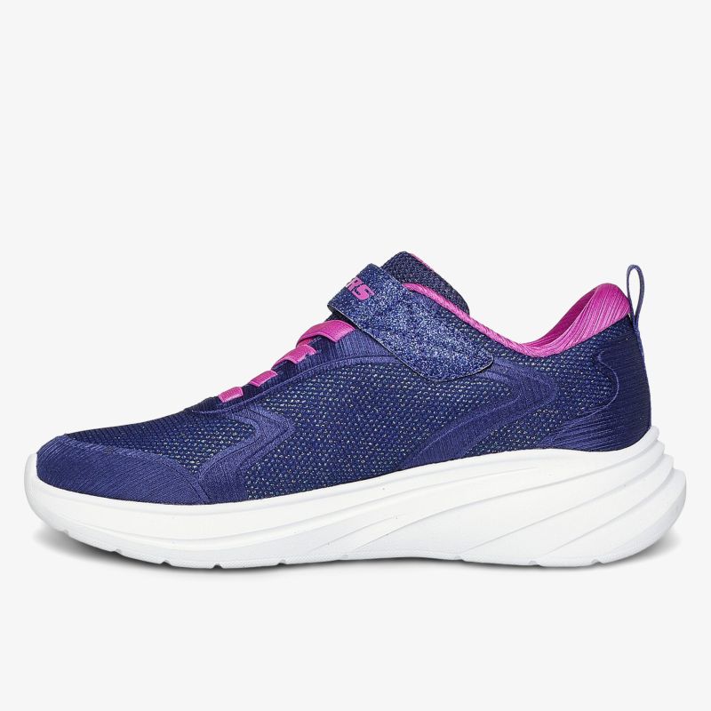 Moderner Sneaker in Blau mit pinken Akzenten und bequemer Sohle