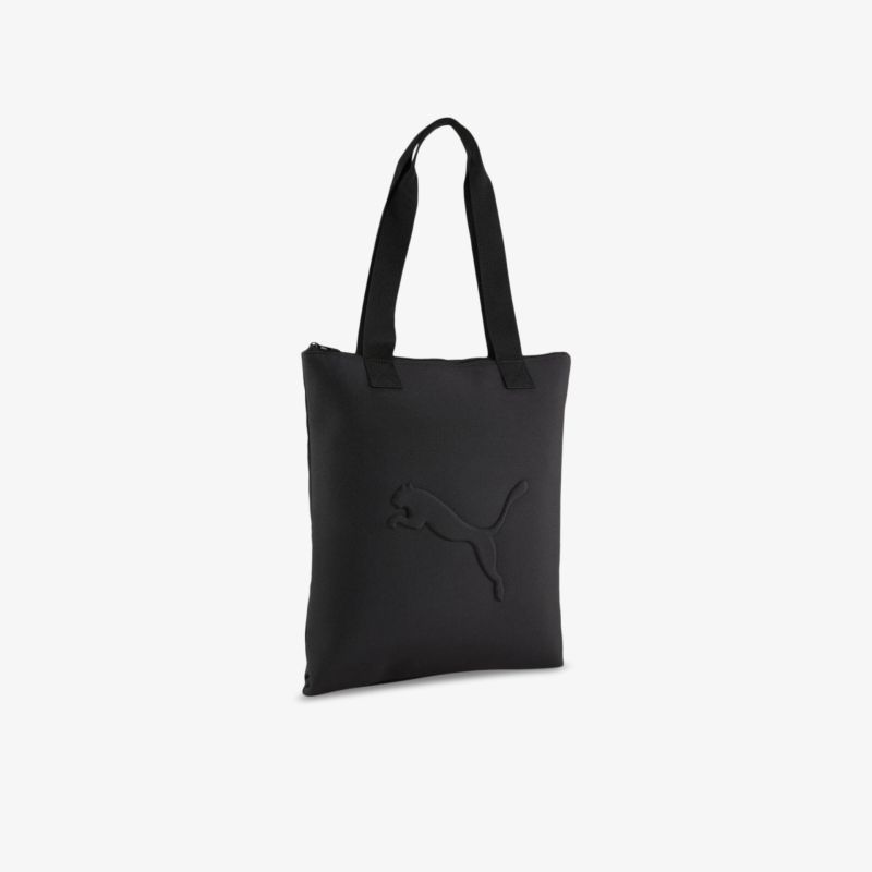 Schwarze Puma Tragetasche mit bequemen Henkeln und schlichtem Design perfekt für den Alltag und vielseitige Nutzung