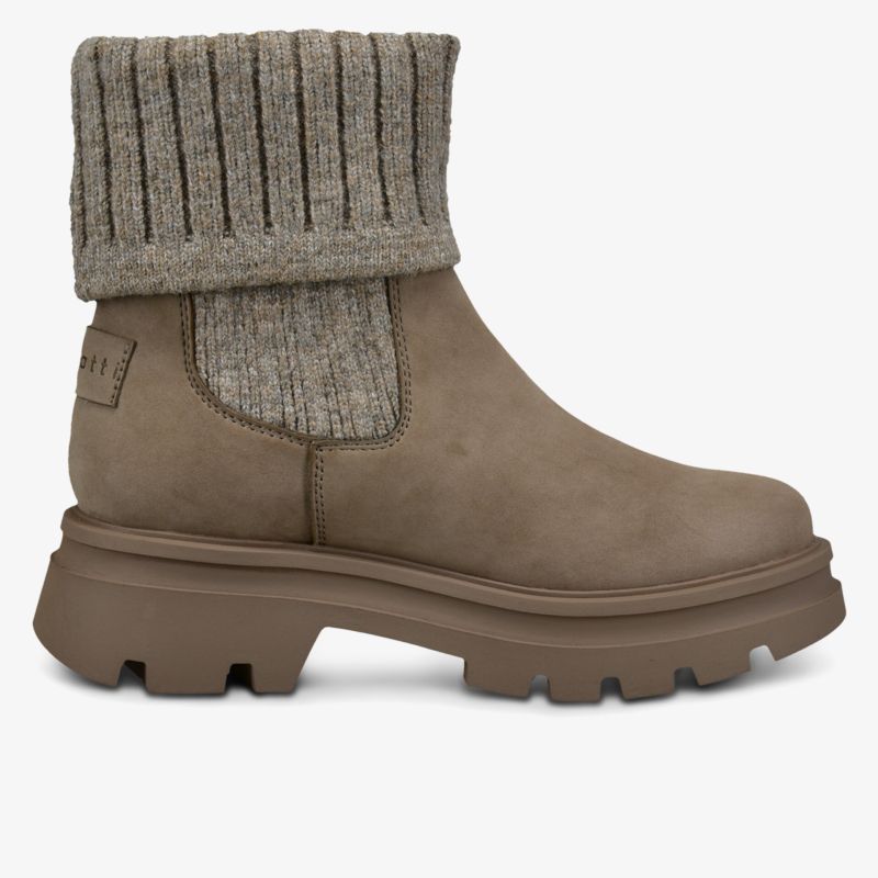 Robuster Stiefel mit gepolstertem, geripptem Schaft und profilierter Sohle für Komfort und Stil
