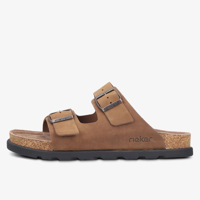 Bequeme Sandale mit zwei verstellbaren Schnallen, weicher Korksohle und rutschfester Gummisohle